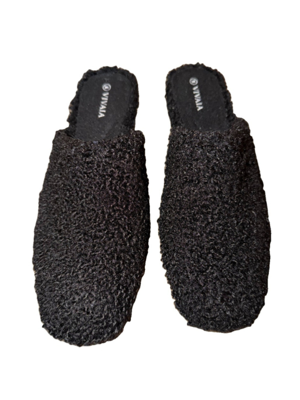 VIVAIA Women’s Square Toe Mules Slip-on Black Color Size 7 US (38) No Box